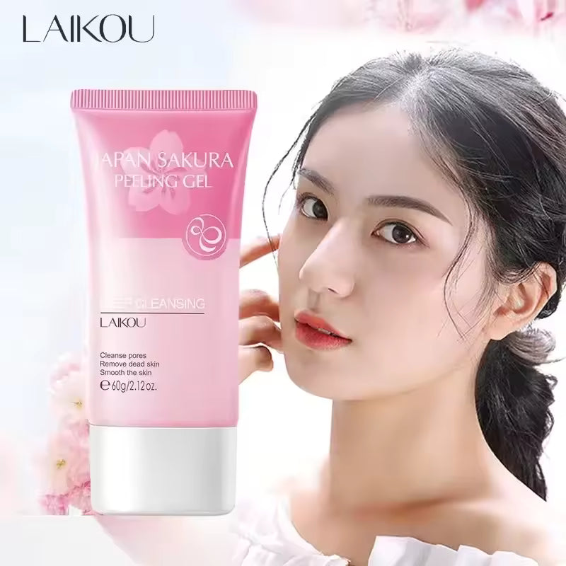 LAIKOU Sakura Glow – Exfoliante Suave Facial y Corporal